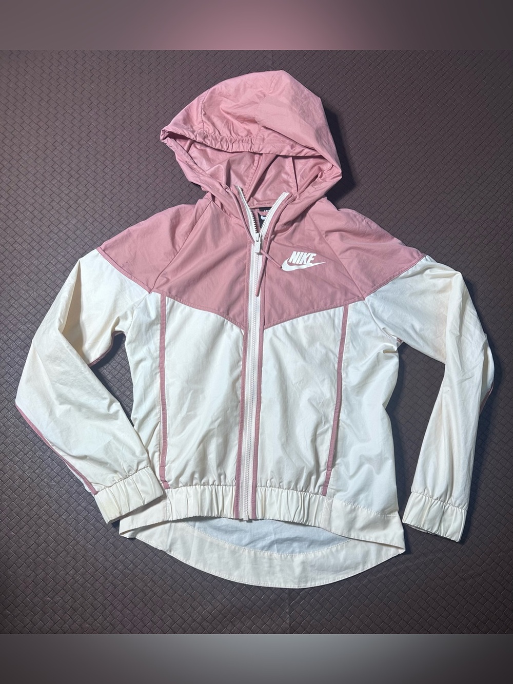 Nike Windrunner Women’s Jacket Full Zip Mauve Rose And Cream Size XS
